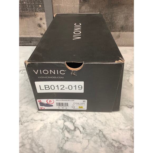 Vionic Women's 12 Black Suede Leather Willa Wedge Loafer Slip On Comfort LB12-19 - Picture 7 of 7